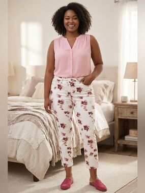 NYDJ NWT Floral Jeans